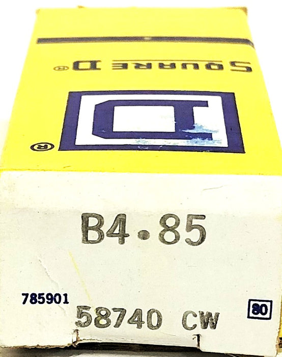 Square D CW 80 Overload Relay Thermal Unit B4.85 (58740 CW) [Lot of 2] NOS