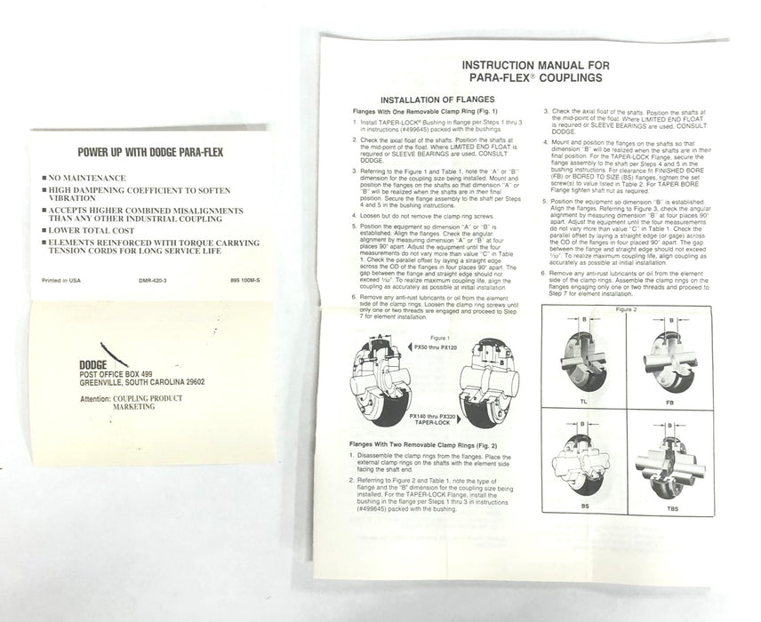 Dodge ParaFlex Rubber Coupling PX40 NOS —