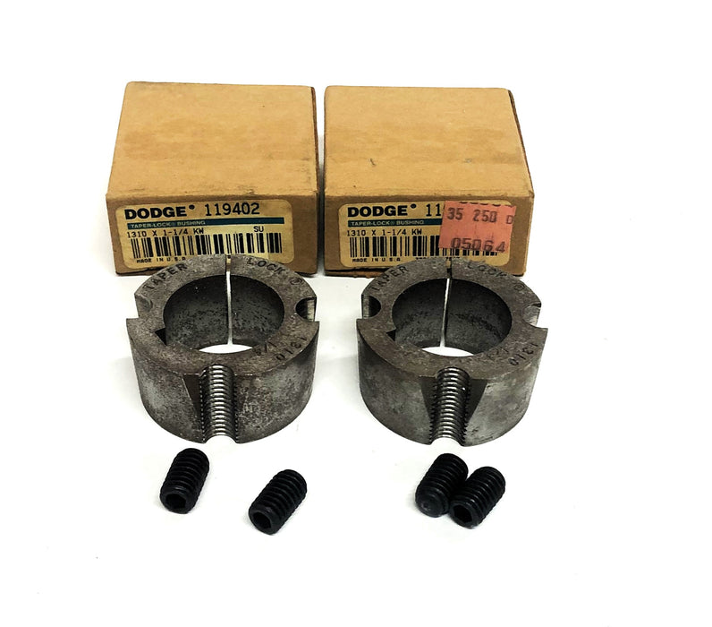 Dodge Taper-Lock Split Bushing 1310X1-1/4 KW (119402) [Lot of 2] NOS