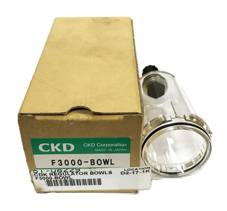 CKD Manual Drain/Regulator Bowl F3000-BOWL [Lot of 3] NOS