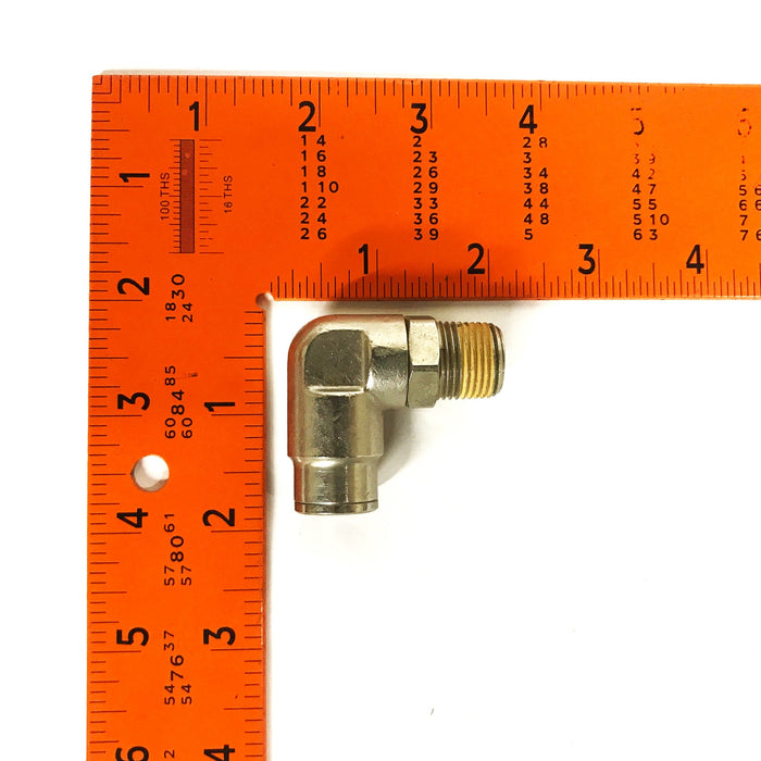 Unbranded 90 Degree 1/2 inch Push-in x 3/8 NPT Male Hex Elbow [Lot of 4] NOS