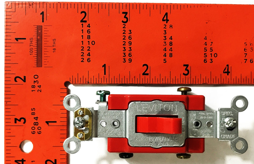 Leviton 3-Way Red Toggle Switch R1223-2R [Lot of 3] NOS