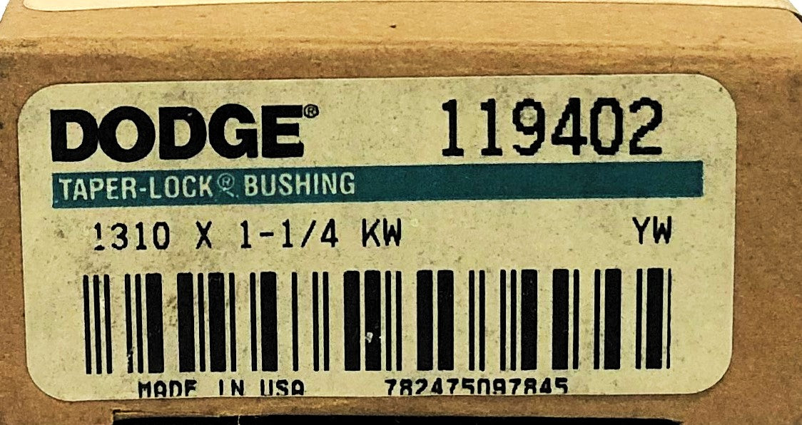 Dodge Taper-Lock Split Bushing 1310X1-1/4 KW (119402) [Lot of 2] NOS