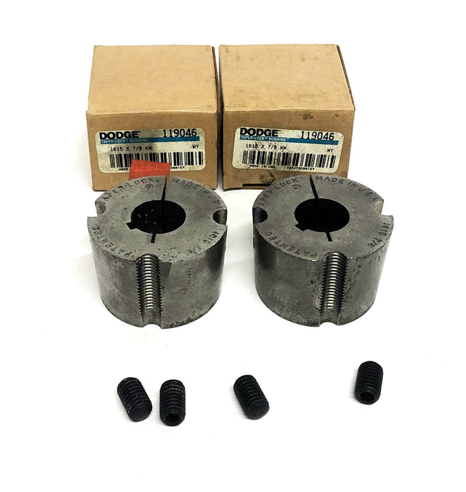 Dodge Taper-Lock Split Bushing 1615X7/8 KW (119046) [Lot of 2] NOS