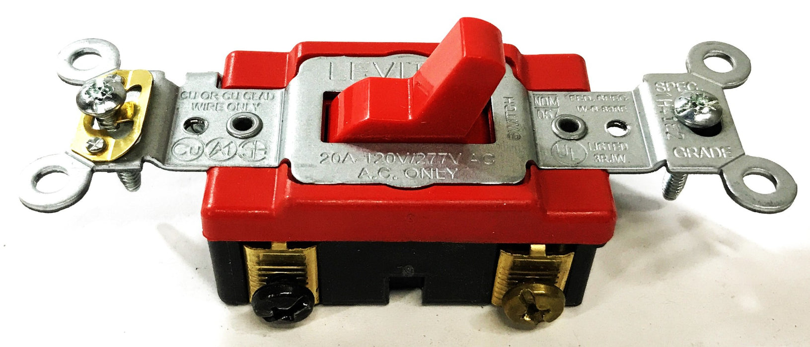 Leviton 3-Way Red Toggle Switch R1223-2R [Lot of 3] NOS