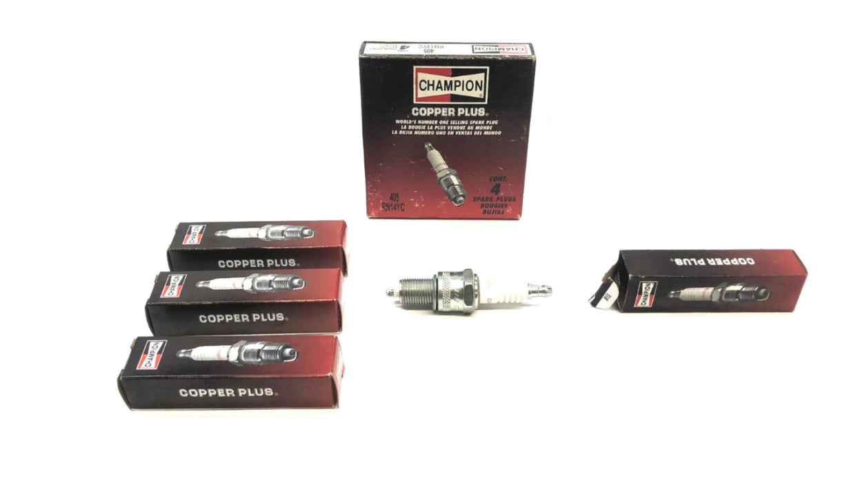 Champion Pack of (4) Copper Plus Spark Plug 405 RN14YC NOS