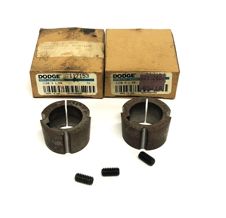 Dodge Taper-Lock Split Bushing 1108X1 KW (117153) [Lot of 2] NOS