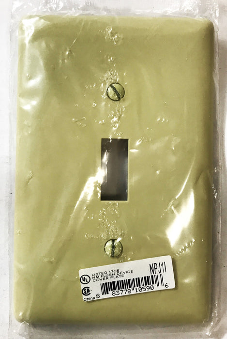 Leviton Ivory 1-Gang Toggle Switch Wall Plate TP1-1 [Box of 29] NOS