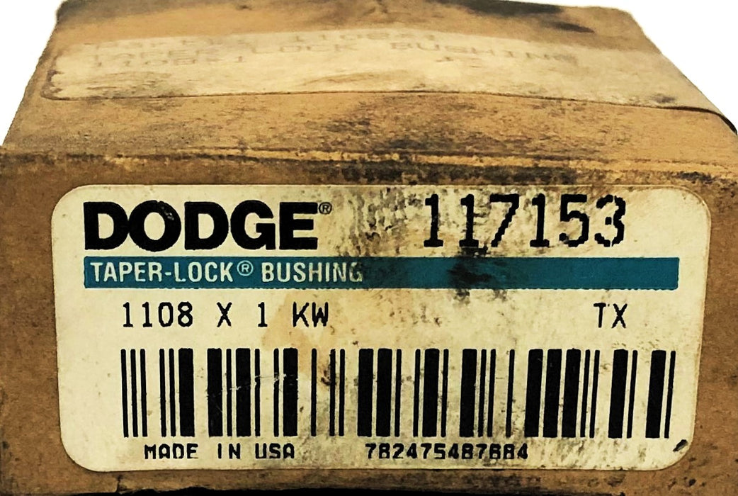Dodge Taper-Lock Split Bushing 1108X1 KW (117153) [Lot of 2] NOS
