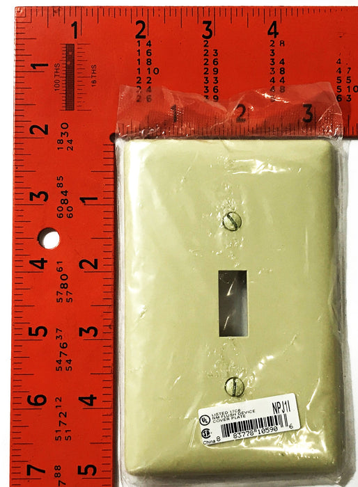 Leviton Ivory 1-Gang Toggle Switch Wall Plate TP1-1 [Box of 29] NOS