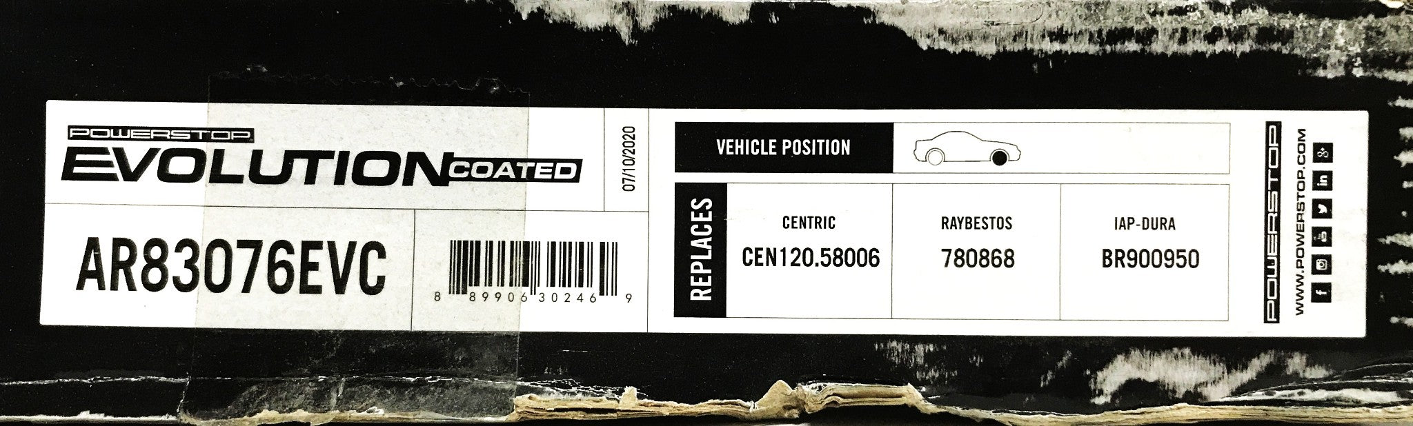 Powerstop Evolution Geomet Coated Brake Rotor AR830776EVC NOS