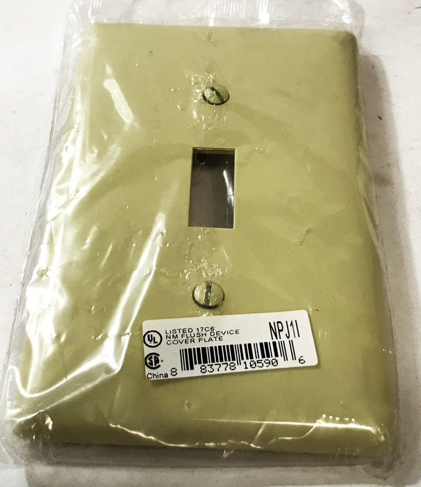 Leviton Ivory 1-Gang Toggle Switch Wall Plate TP1-1 [Box of 29] NOS