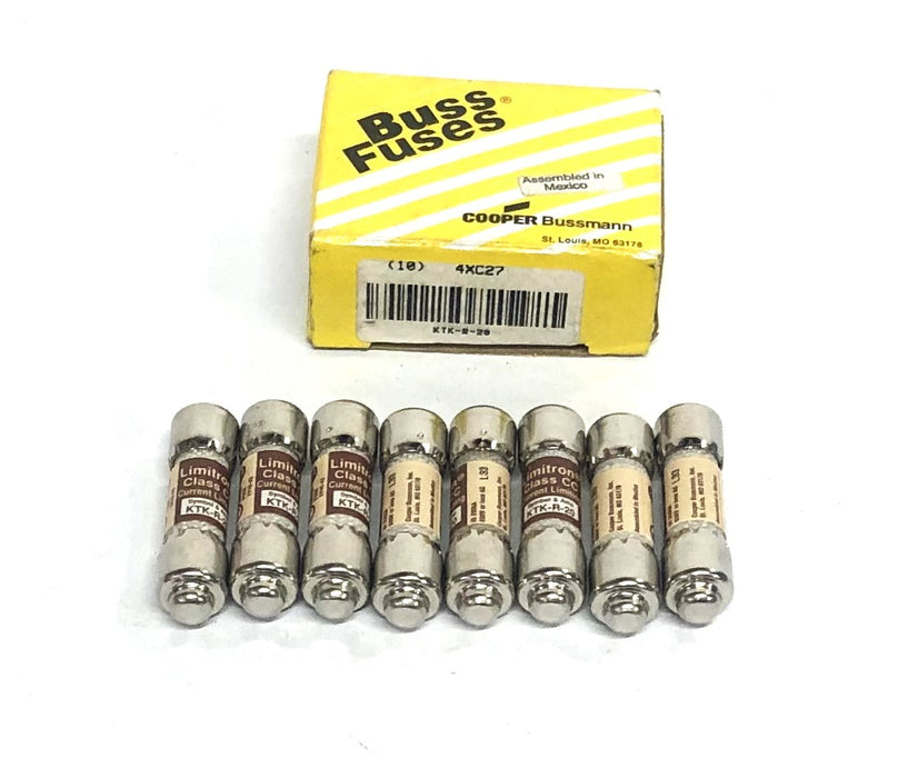 Bussmann Limitron Class CC Current Limiting Fuse KTK-R-20 (4XC27) [Lot of 8] NOS