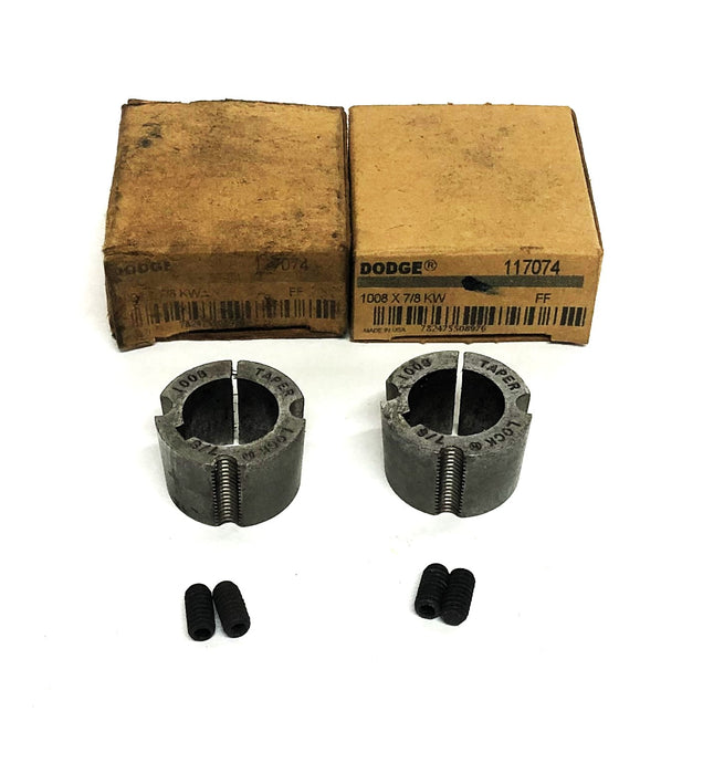 Dodge Taper-Lock Split Bushing 1008X7/8 KW (117074) [Lot of 2] NOS