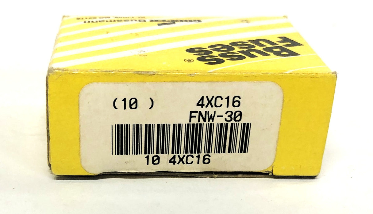 Bussmann Tron 4XC16 Time Delay Fuse FNW-30 [Lot of 6] NOS