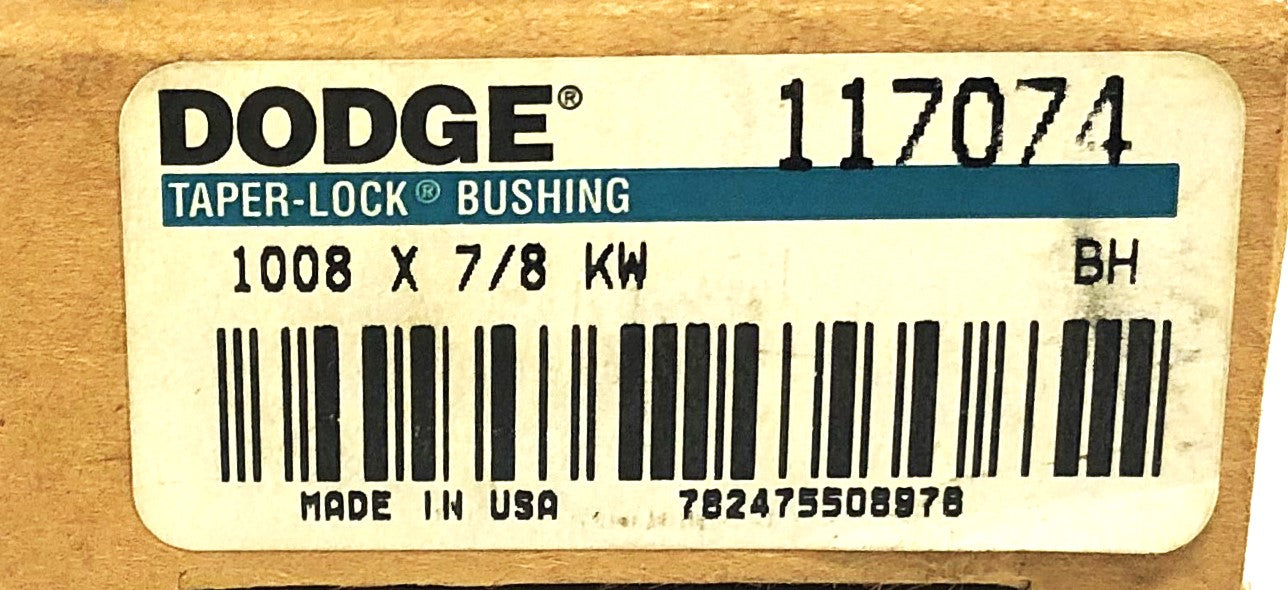 Dodge Taper-Lock Split Bushing 1008X7/8 KW (117074) [Lot of 3] NOS