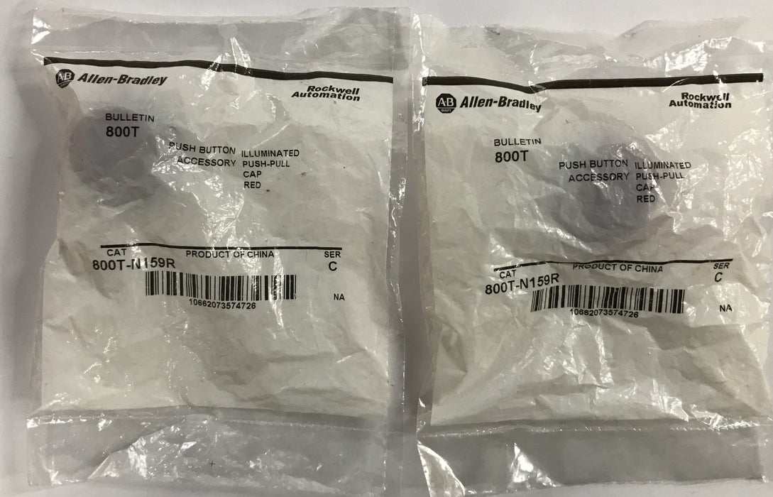 Allen-Bradley Red Cap for Pushbutton 800T-N159R [Lot of 2] NOS