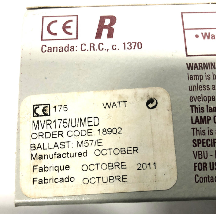 GE M57/E Multi-Vapor Lamp MVR175/U/MED [Lot of 3] NOS