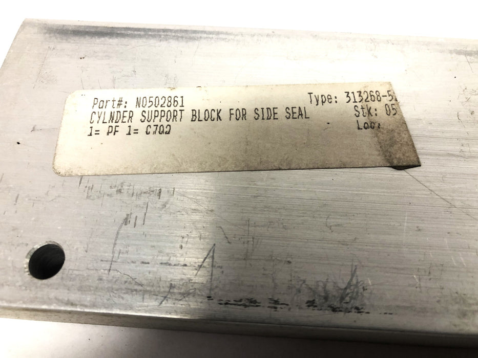 Unbranded 3x6 Inch Cylinder Support Block For Side Seal N0502861 USED