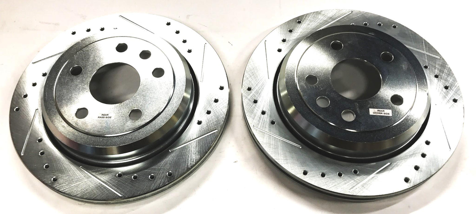 Powerstop Evolution Drilled and Slotted Rear Brake Rotor Set AR83077XPR NOS