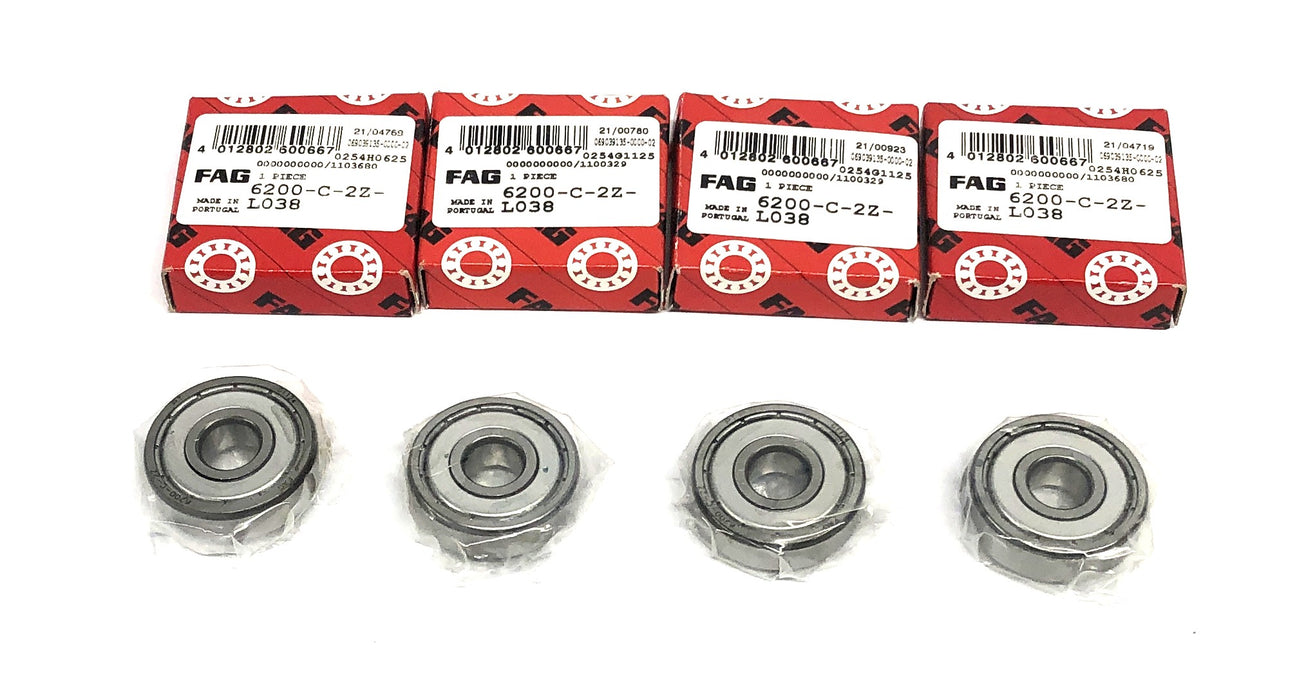 FAG Ball Bearing 6200-C-2Z-L038 [Lot of 4] NOS