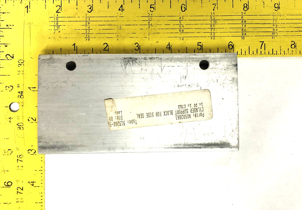Unbranded 3x6 Inch Cylinder Support Block For Side Seal N0502861 USED