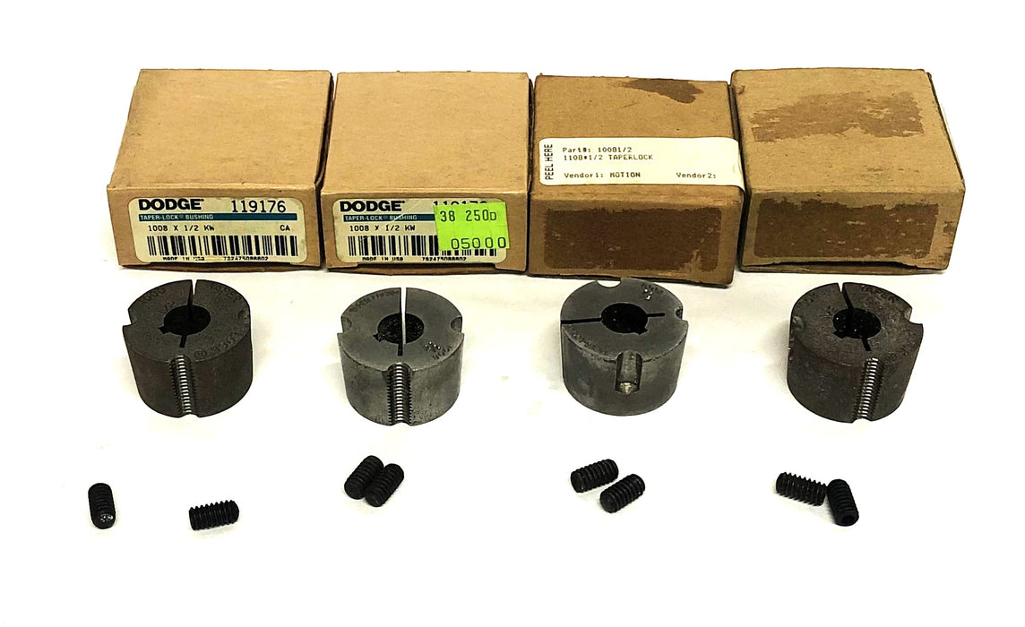 Dodge Taper-Lock Split Bushing 1008X1/2 KW (119176)  [Lot of 4] NOS