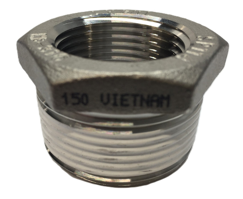 Unbranded 1-1/4" x 1" Stainless Steel Hex Bushing M8-316 (SP114) NOS