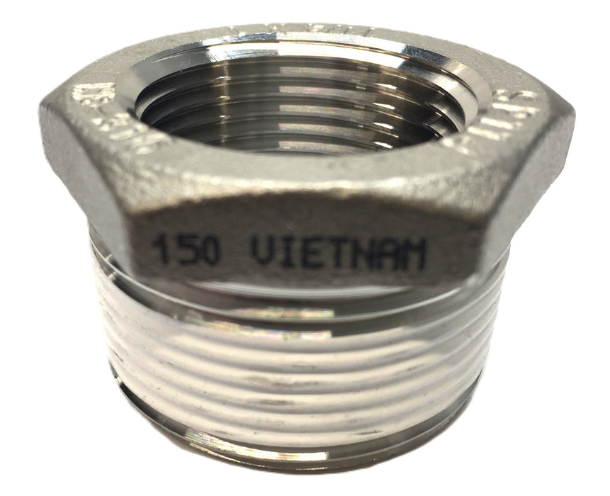Unbranded 1-1/2" x 1" Stainless Steel Hex Bushing MB-316 (SP114) NOS