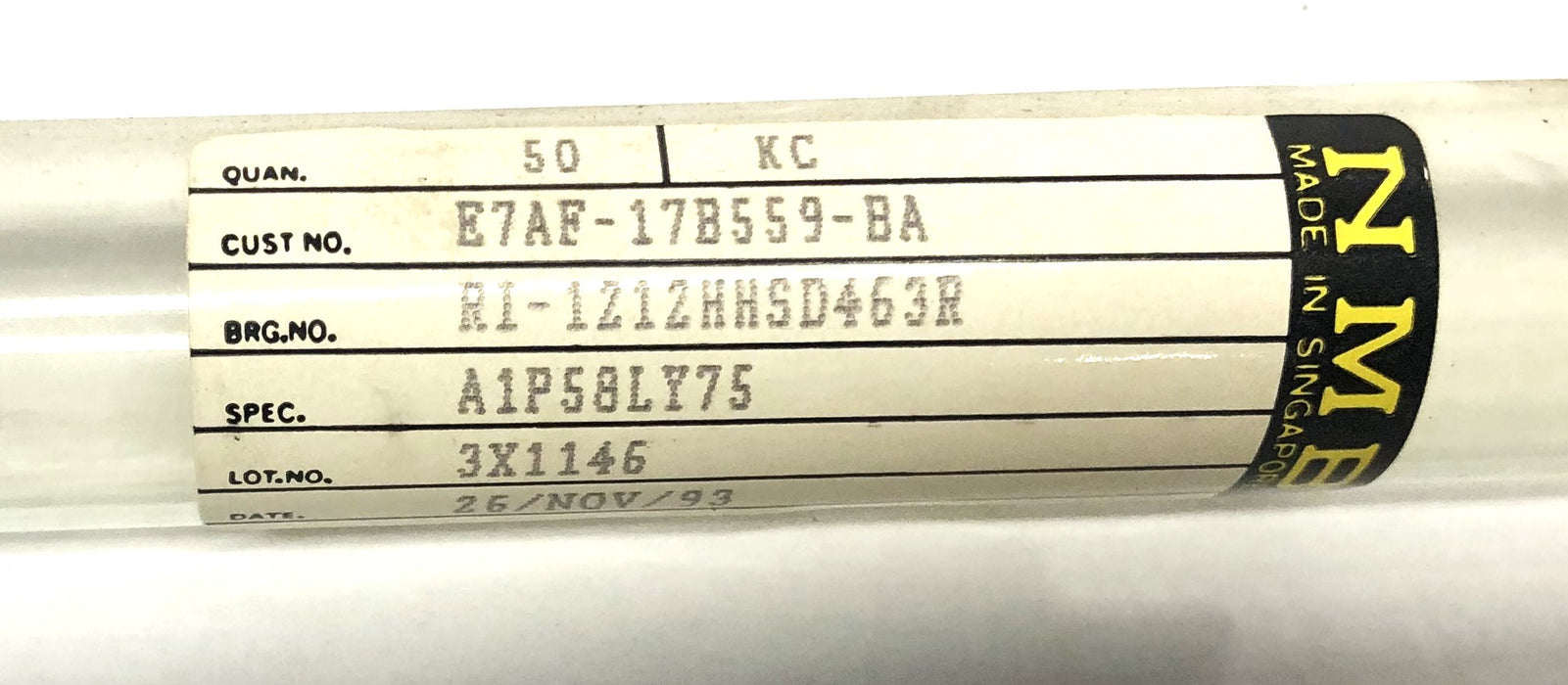 NMB Single Row Ball Bearing RI-1212HHSD463R [Lot of 5] NOS