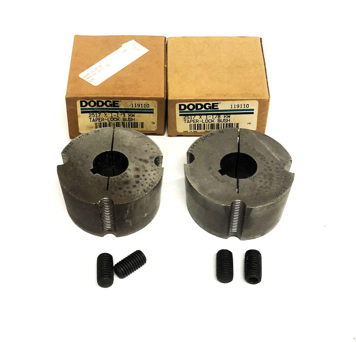 Dodge Taper-Lock Split Bushing 2517X1-1/8 KW (119110) [Lot of 2] NOS