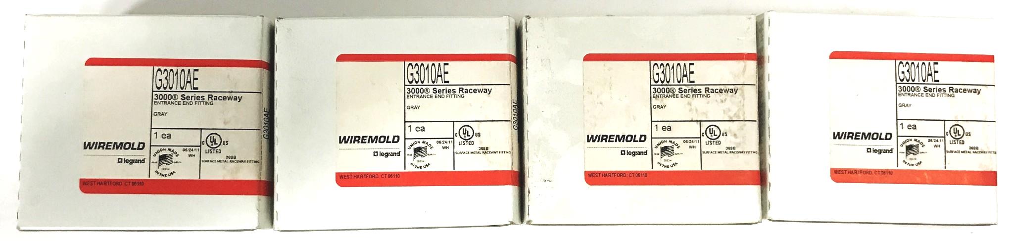 Wiremold Gray Entrance End Fitting G3010-AE [Lot of 4] NOS