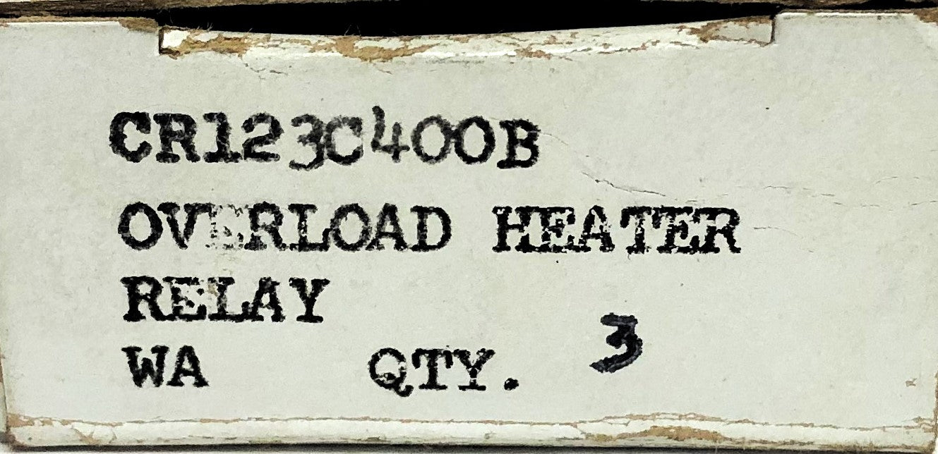 Unbranded Pack Of 3 Overload Heater CR123C400B NOS