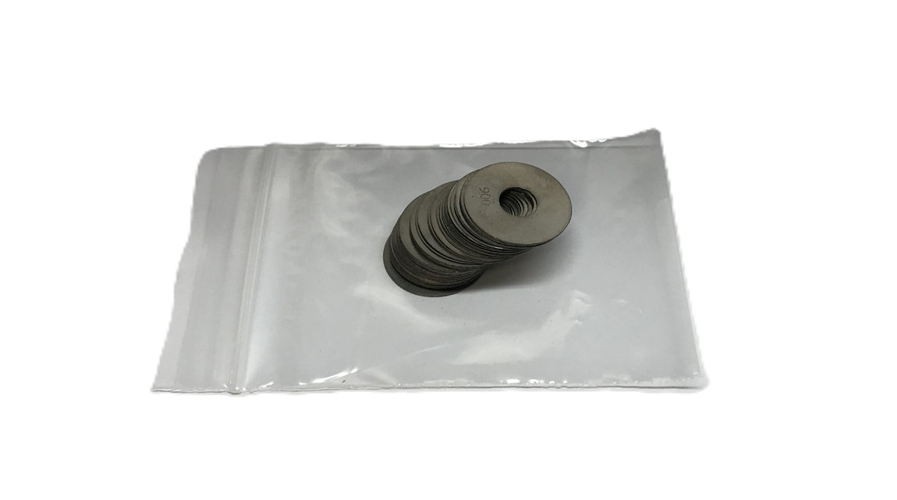 Unbranded Pack of (80) .006 Thick x 3/8 ID x 1-1/16" OD Arbor Shim NOS