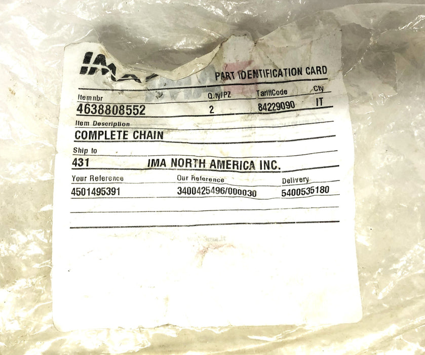 IMA 12 Inch Roller Chain 4638808552 NOS