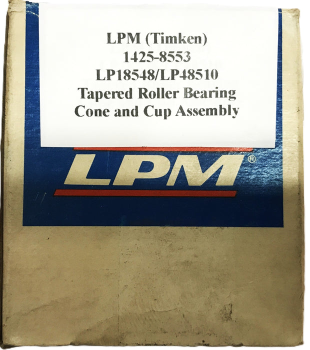 LPM Forklift Tapered Roller Bearing Cup and Cone Assembly 1425-8553 NOS