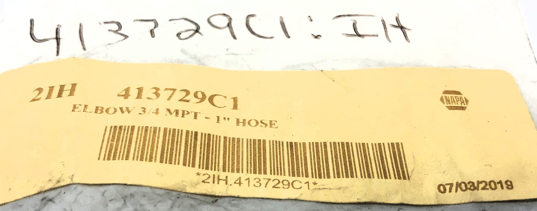 NAPA 3/4 MPT - 1" 90 Degree Elbow 413729C1 NOS