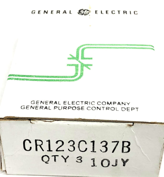 General Electric Pack Of 3 Overload Heater Motor Starter CR123C137B NOS