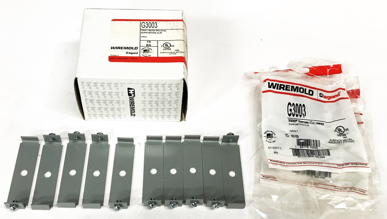 Wiremold 3000 Raceway Supporting Clip G3003 [Lot of 30] NOS