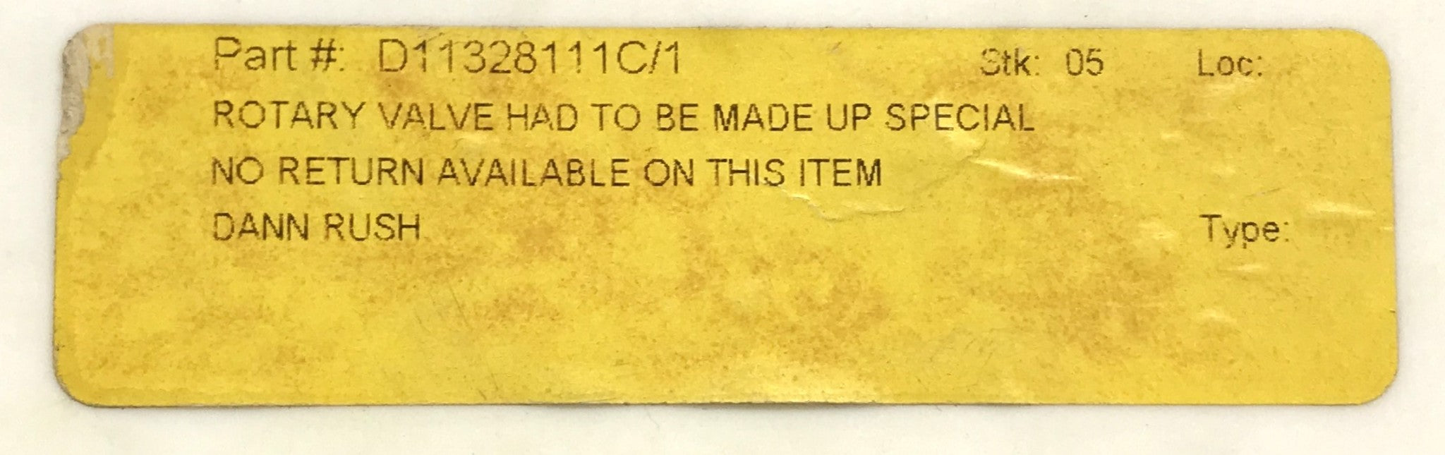 Unbranded Rotary Valve D11328111C/1 NOS