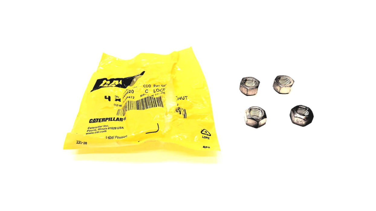 Caterpillar Pack of (4) M10 x 1.5mm Cone Lock Nut 9X6620 NOS
