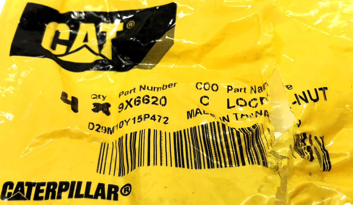 Caterpillar Pack of (4) M10 x 1.5mm Cone Lock Nut 9X6620 NOS