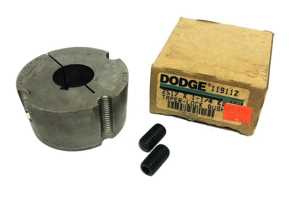 Dodge Split Taper-Lock Bushing 2517X1-1/4 KW (119112) NOS