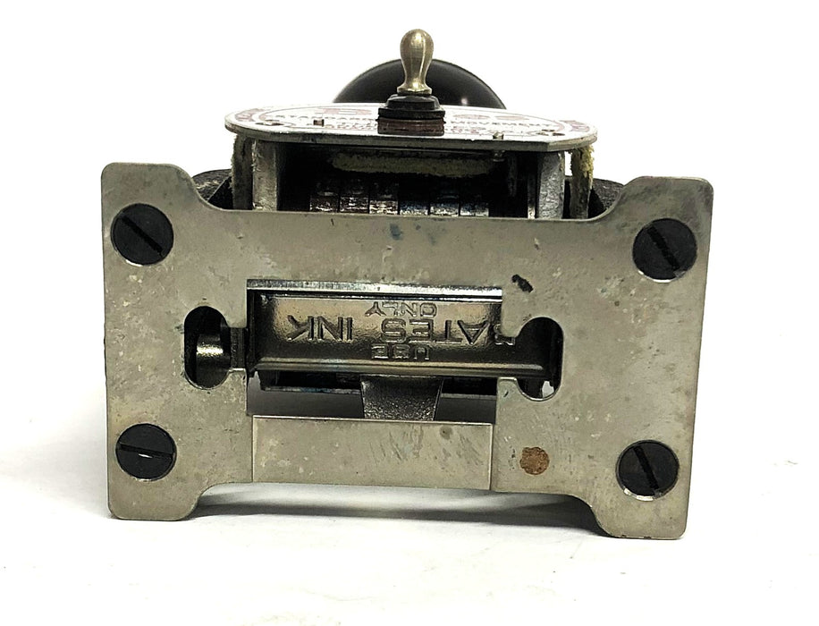 Bates Vintage 6 wheel Style E Standard Movement Numbering Machine D772971 NOS
