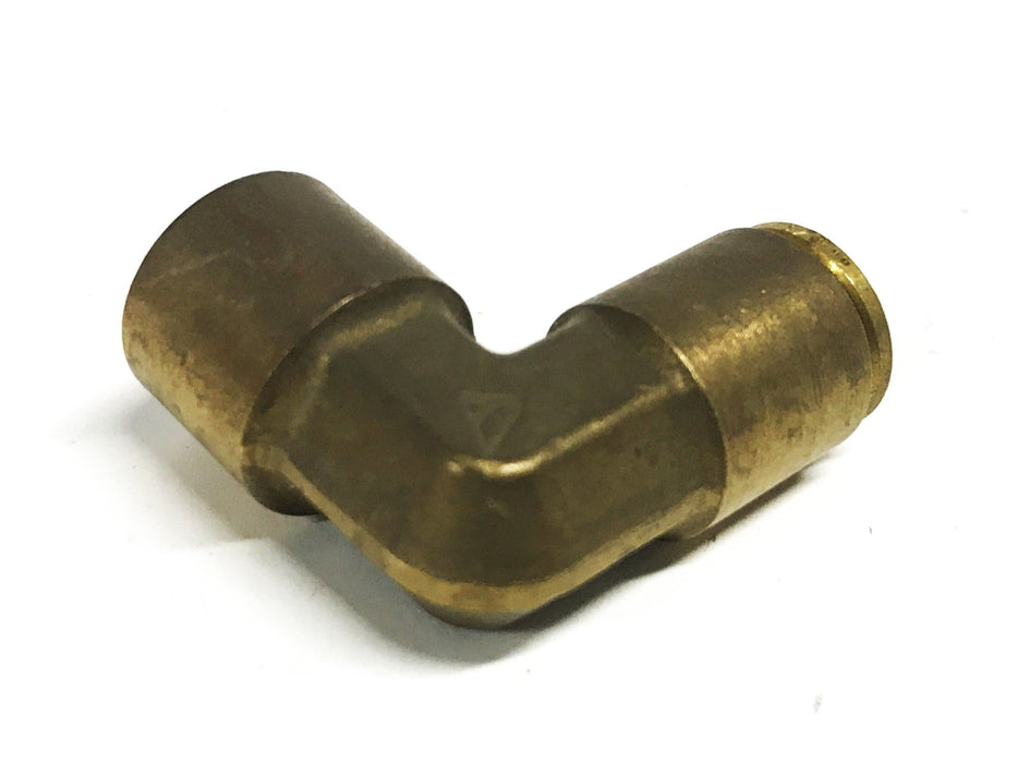 Unbranded 90 Degree Brass Elbow 3/8 inch Push-in x 7/16 inch NPT [Lot of 5] NOS