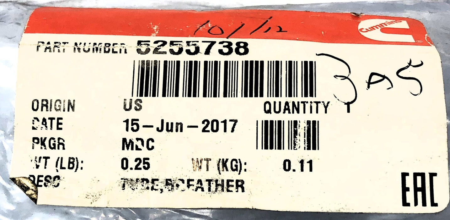 Cummins Breather Tube 5255738 NOS