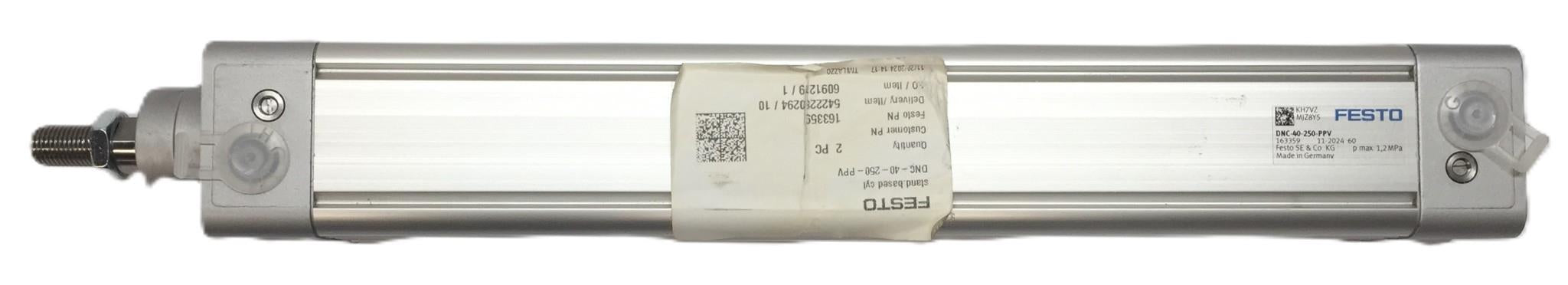 Festo Series: 11-2024:60 Pneumatic Cylinder DNC-40-250-PPV (163359) NOS