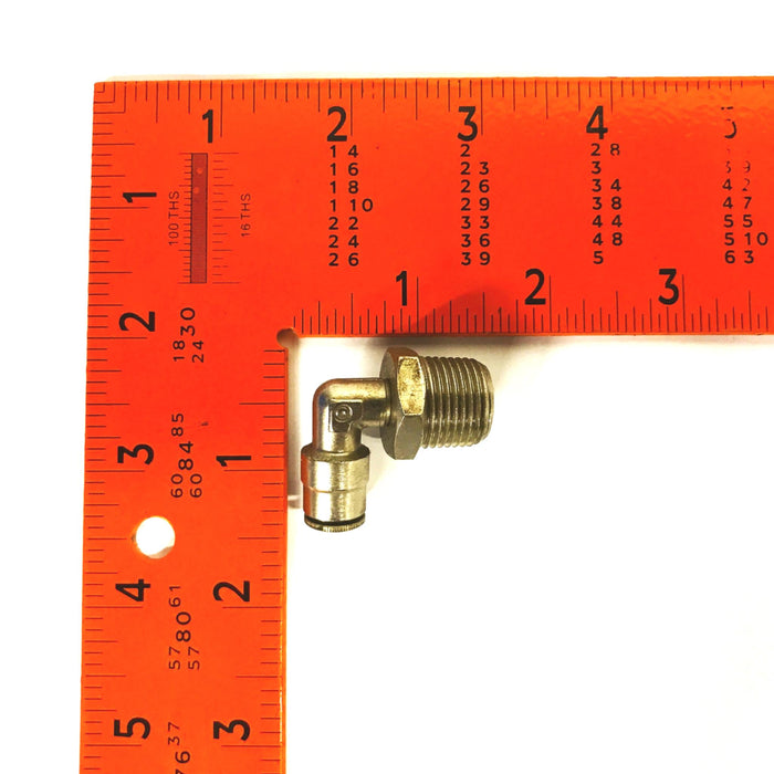 Unbranded 90 Degree Hex Elbow 1/4 inch Push-in x 3/8 inch NPT [Lot of 6] NOS