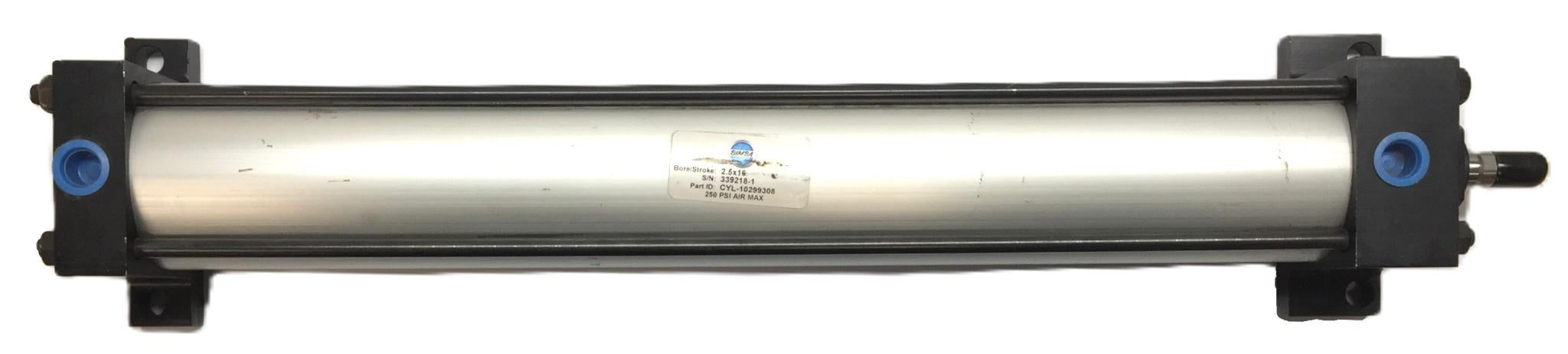 Bimba Bore/Stroke 2.5 x 16 Pneumatic Cylinder 250psi Air Max CYL-10299308 NOS