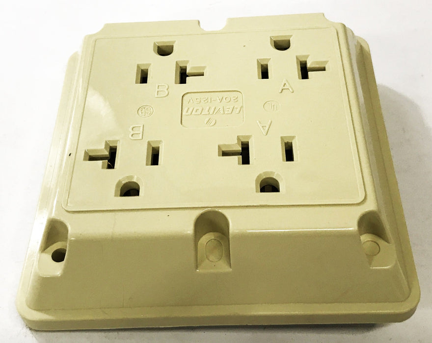 Leviton Extra Heavy Duty 4-in-1 Grounding Receptacle 21254-I [Lot of 2] NOS